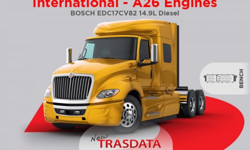 INTERNATIONAL A26 ENGINE: PRACA W TRYBIE BENCH NA SYSTEMACH BOSCH Z NEW TRASDATA